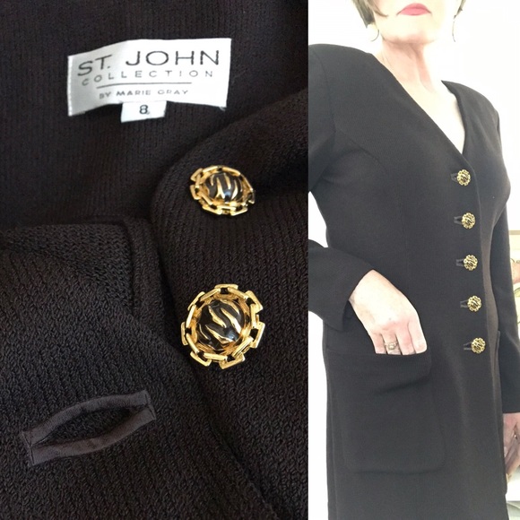 [SOLD]St. John Collection Brown Santana Knit Dress - Picture 8 of 8